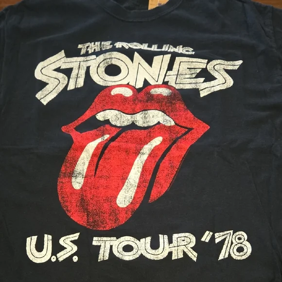 the Rolling Stones Black Kids Tee with Red Tongue Graphic #969 - Picture 3 of 5